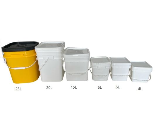 Polypropylen-/HDPE-Quadrat-Kunststoffbehälter mit Deckel und Handgriff für den individuellen Farbdruck