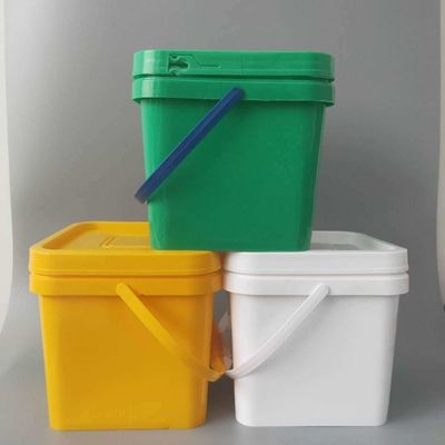 Polypropylen-/HDPE-Quadrat-Kunststoffbehälter mit Deckel und Handgriff für den individuellen Farbdruck