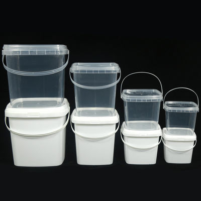 1-25L Quadratfarbe und weiße Lebensmittelqualität Plastikbehälter für die Anpassung
