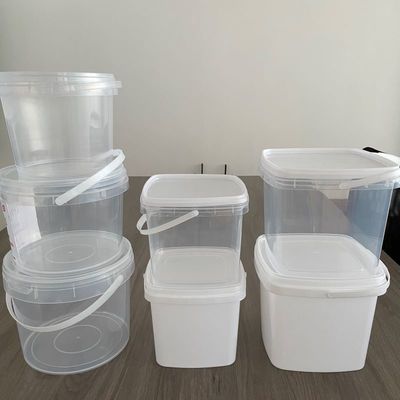 Lebensmittelqualität 5L Quadrat-Kunststoff-Eimer für die Lagerung und Verpackung von Lebensmitteln