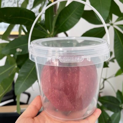 1000 ml klarer Plastikbehälter mit Seidenlack und Wärmeübertragungsdruck
