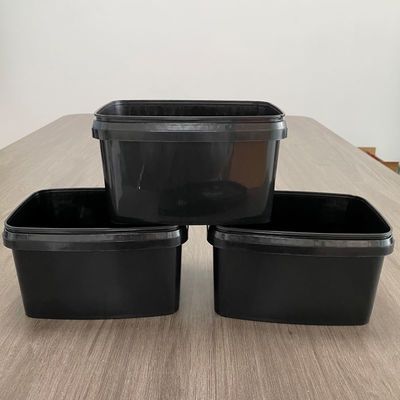 3L rechteckiger weißer Plastikbehälter mit Deckelstärke von 1,0 bis 2,5 mm und erschwinglich