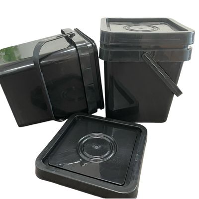 5L Quadrat-Kunststoff-Eimer-Eimer, der für die Saatgutverpackung angepasst und recycelt werden kann