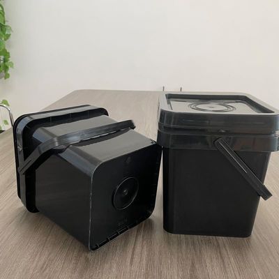 5L Quadrat-Kunststoff-Eimer-Eimer, der für die Saatgutverpackung angepasst und recycelt werden kann
