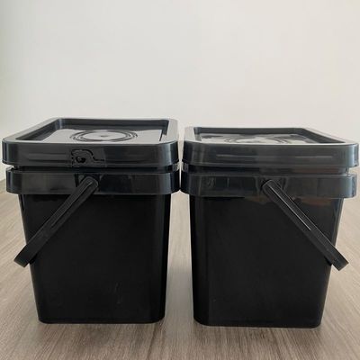 5L Quadrat Plastikbehälter mit gelber Farbe und langlebigen Wänden von 1,0-2,5 mm