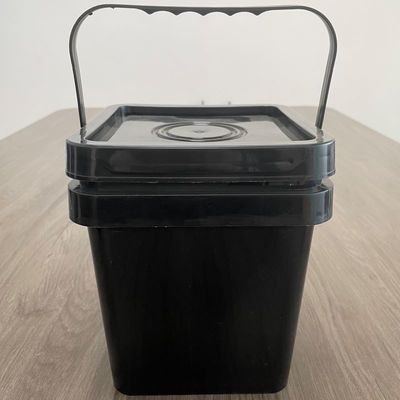 5L Quadrat Plastikbehälter mit gelber Farbe und langlebigen Wänden von 1,0-2,5 mm