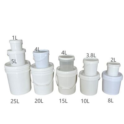 Industrielle runde Plastikbehälter mit Griff und Deckel, 1L-25L, von GAP/ISO/FDA zertifiziert