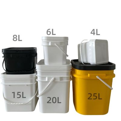Anpassen 5 Gallonen Badewanne mit langlebigen Plastik quadratischen Eimer vielseitige Lösung