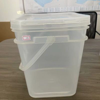 Klarer Quadratbehälter 8L Anpassung gedruckter Plastikbehälter mit Deckel