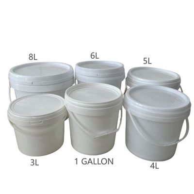 1L, 2L, 3L, 4L, 5L, 6L, 7L, 8L, 10L rundes Plastikbehälter mit Griff und Deckel