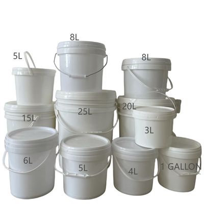 1L, 2L, 3L, 4L, 5L, 6L, 7L, 8L, 10L rundes Plastikbehälter mit Griff und Deckel