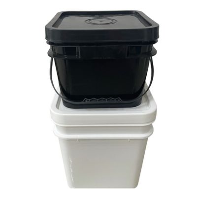 Viereckige HDPE 4L 5L 8L Plastikbehälter Viereckige Plastikbehälter mit Deckel und Griff