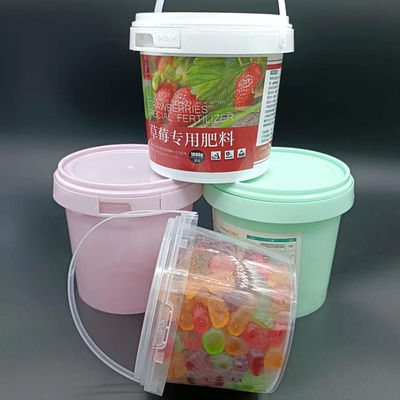 Besonders gedruckte Plastik-Eimer-Eimer für Lebensmittel-Grad Baumwolle Süßigkeiten Popcorn Snacks Sauce
