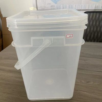 Blauer 20 KG Quadrat-Eimer mit Deckel und Griff Platz spart Kaffeebohnen Lagerung Lösung