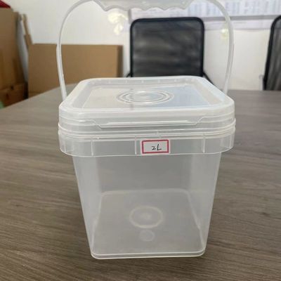 Zubehör Eimer Deckel und Griff für Quadrat PP Lebensmittelqualität Clear Bucket