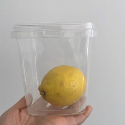 500 ml Soße Behälter Quadratische Eimer Weiß gedruckte Eimer mit 1,0 bis 2,5 mm Dicke