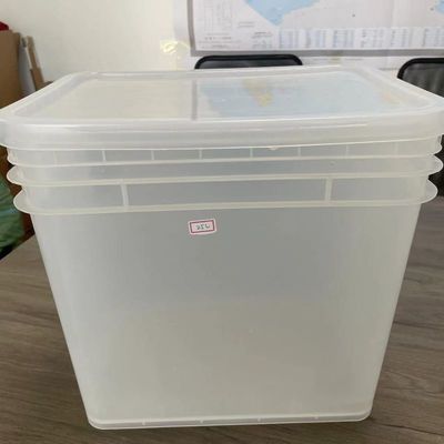Flat Bucket Lid Transparent Square Bucket 7 Gallon Plastik Eimer Zertifikat GAP/ISO/FDA