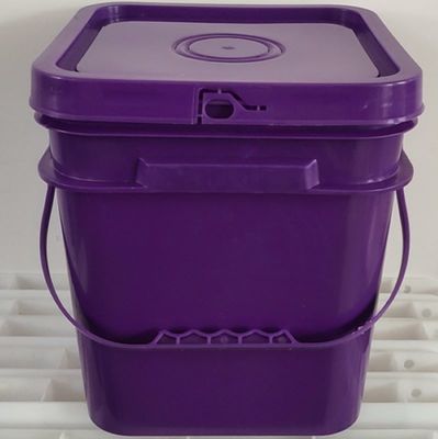Klar-weiß-runder Plastik Eimer Eimer mit Griff Custom Color Printing Logo