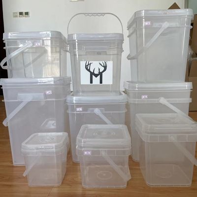 3L 4L 5L 6L 8L 10L 20L Transparent Quadrat Plastik Eimer Plastik Eimer mit Deckel Material