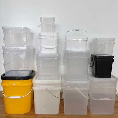 Direkt Lieferung von 1,0 bis 2,5 mm Dicke Futtergut Saatgut Plastik Eimer Quadrat Eimer für Werkzeug