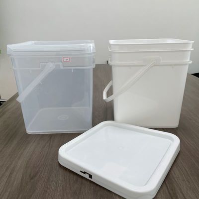 1 Gallonen Quadratbehälter mit Flasche und Plastikbehälter