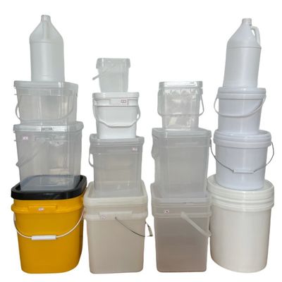 1 Gallonen Quadratbehälter mit Flasche und Plastikbehälter