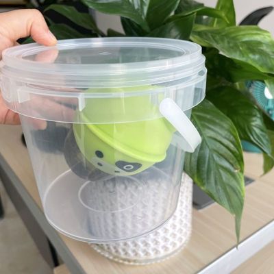 Anpassen Rund 300ml 500ml 750ml 1L Klarer Plastik Eimer Eimer mit anpassbaren Größe