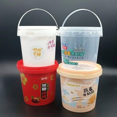 Rundes Plastikbehälter mit luftdichtem Deckel und HDPE-Material