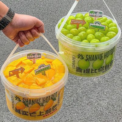 Custom Printed LOGO Eimer 32oz 85Oz Trinkpopcorn Erdnussbutter Eimer mit Zubehör