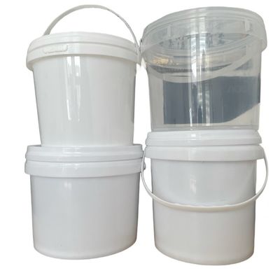 1L 2L 3L 4L 5L weißer runder Plastikbehälter mit Abdeckung