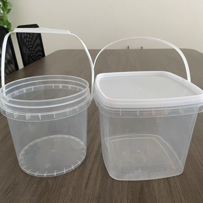 1L 2L 4L 10L 15L 18L 20L Plastikbehälter für Milch Joghurt Gurken Runder weißer Eimer