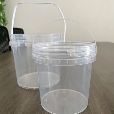 Lebensmittelverpackungsbehälter mit hoher Kreditwürdigkeit 1L Runder Plastikbehälter mit abdeckendem Chemikalienbestand