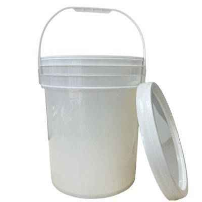 Rundes Plastikbehälter mit Deckel und Griff, weißer Behälter, 300ml-15L