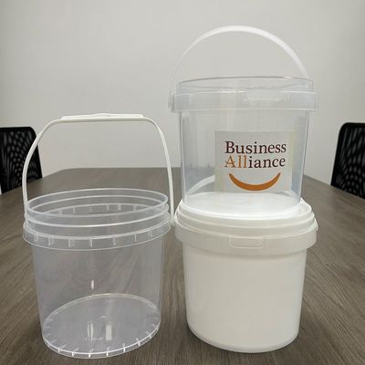 2L 4L 8L 10L 16L Plastik weißer PP-Eimer mit Deckel FDA Zertifikat