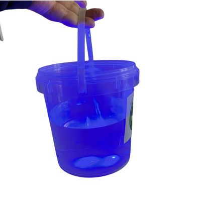 Custom Lanyard Round Glow Bucket für Sauce Eiscreme und Cookie in Plastikbehälter