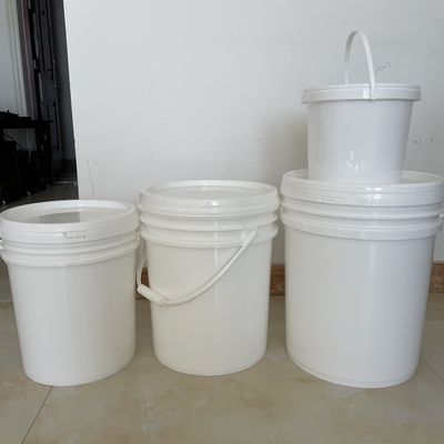 Seidenbildschirmdruck Runder Plastikbehälter mit Metallgriffe 3L 4L 5L 8L 10L 5 Gallonen