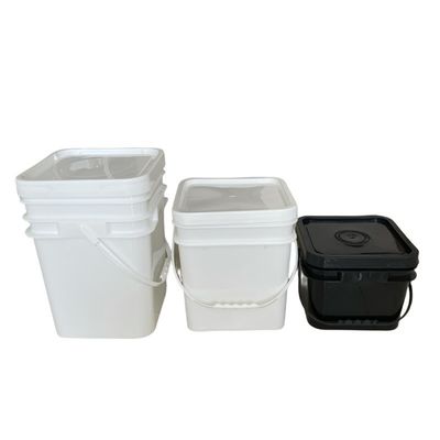 5L 10L 15L 20L 25L Quadrat Plastikbehälter mit Deckel und Griff Schwerlastbau