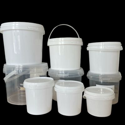 5 Liter runde Plastikbehälter für Pickel Distributionslösung in kundenspezifischen Lebensmittelbehälter
