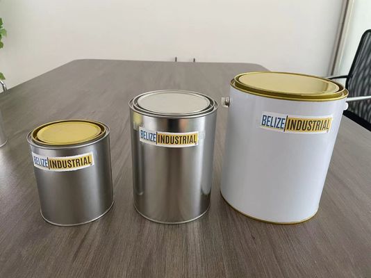 Passen Sie Ihre Verpackung an Rundmetallglas 1L-5L mit Griff für Farbe und Soße