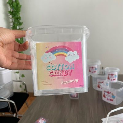 Behälter für Tiernahrung 32 oz Baumwollzucker Plastikbehälter mit Griff GAP/ISO/FDA zertifiziert