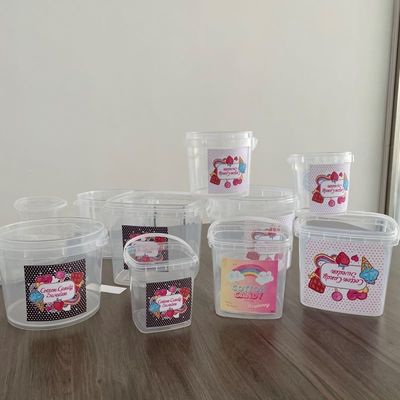 32 oz Süßigkeiten Behälter 1L klaren Eimer mit Led-Licht Popcorn Plastik Eimer