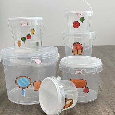 1 Liter Eimer Plastikbehälter mit Deckel